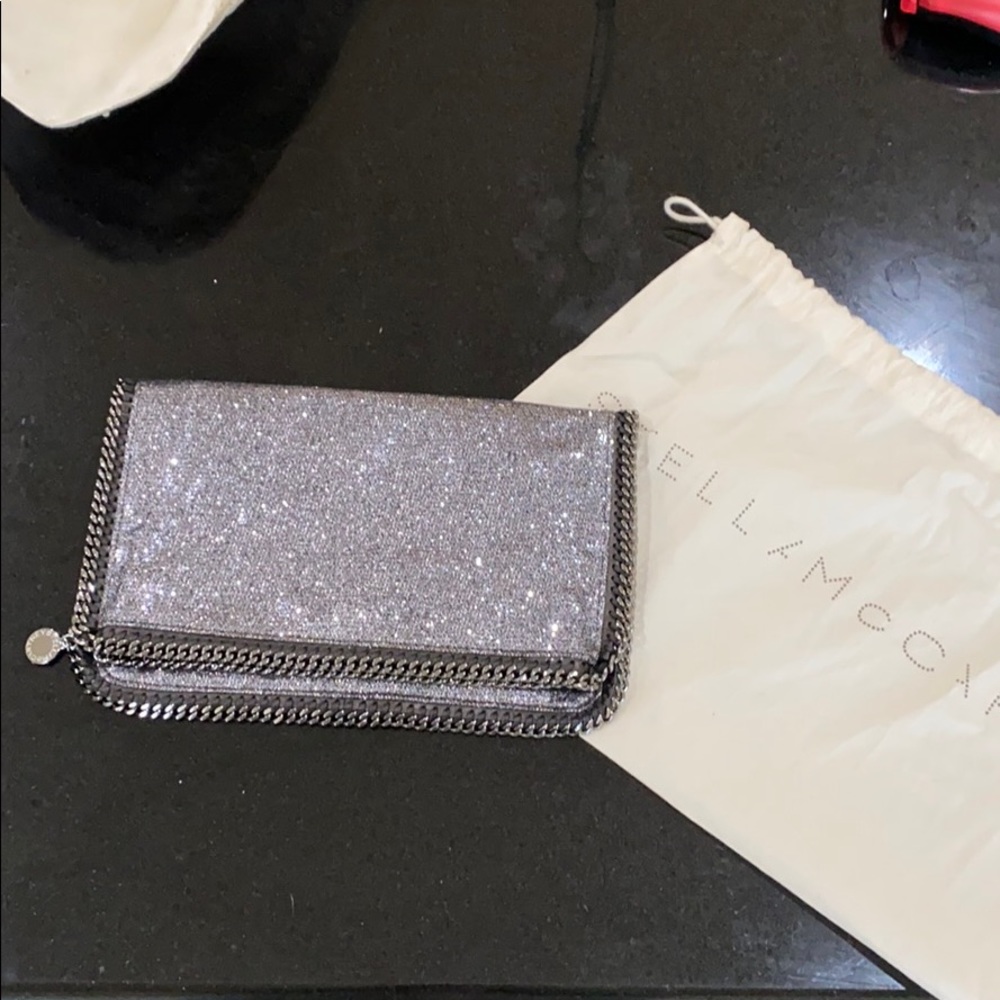 StellaMcCartney Falabella metallic overfold clutch